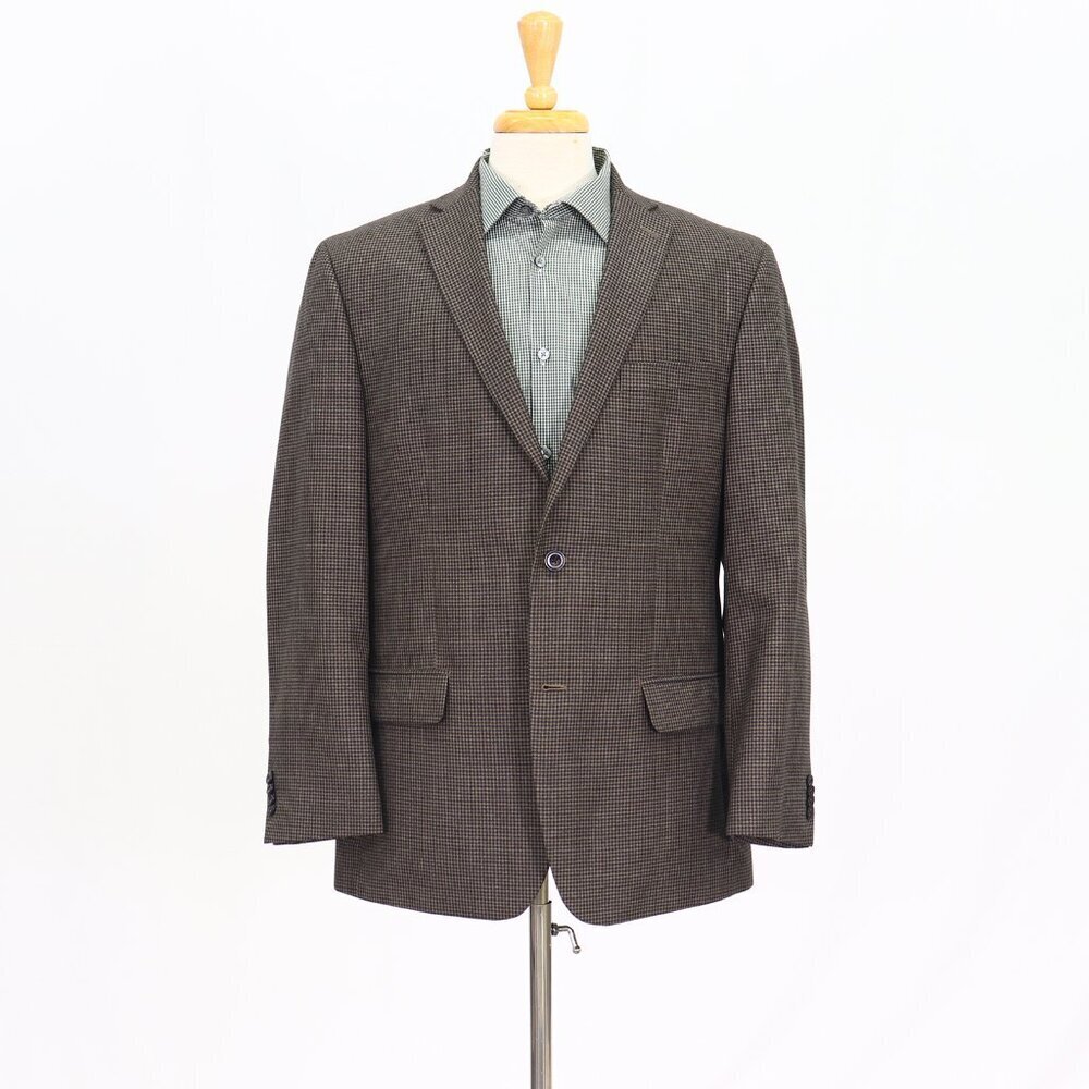 Michael Kors 42R Brown Check 2-Button Sport Coat Blazer Jacket T263